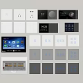 Switch Smart Switch Panel Switch Socket Power Box Video Phone Socket 3d model
