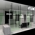 BITS SOUL Clothing Store Modern Open Layout With Metal Display Racks And Lighting