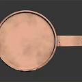 Shiny Copper Metallic Mug With Cylindrical Shape And Handle On Dark Background
