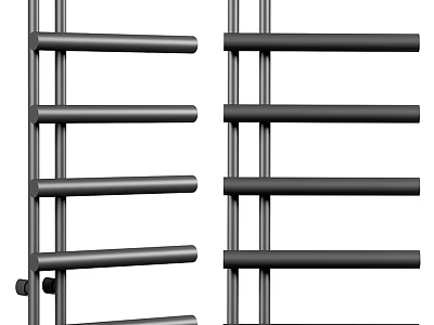 Modern Bathroom Shelf Rack With Metal Construction And Multi Tier Storage Design 3d model
