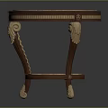 Elegant Decorative Round Tables With Carved Legs Shelves And Colored Tops