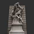Game And Movie Mythological Character Classical Sculpture Man Fighting Lion