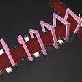 Pink Arch Event Entrance With LED Strip Lights Red Carpet And White Base Decorations