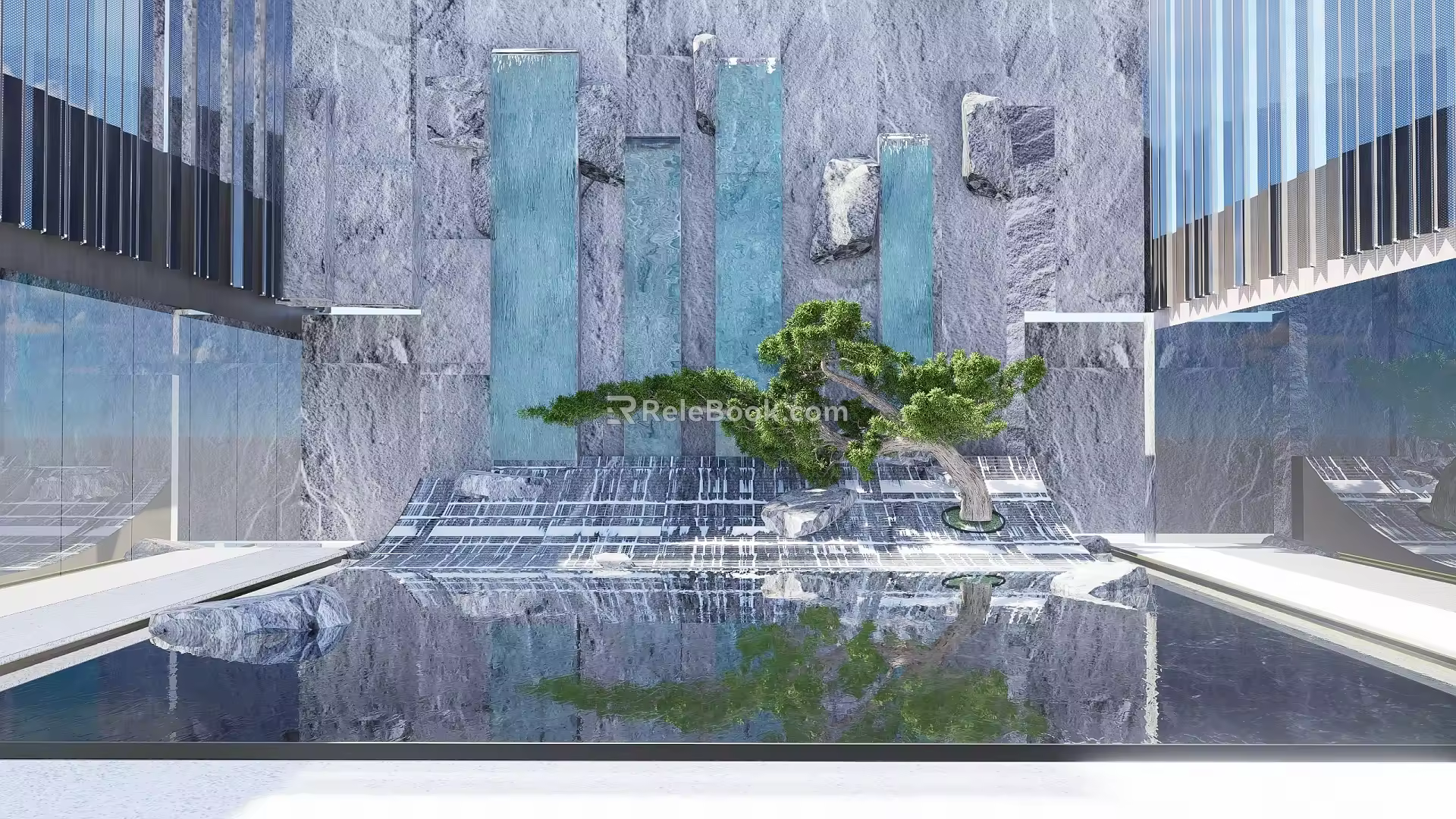 Atrium water feature 3d model