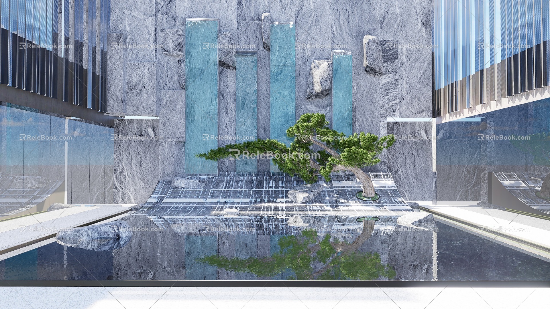 Atrium water feature model