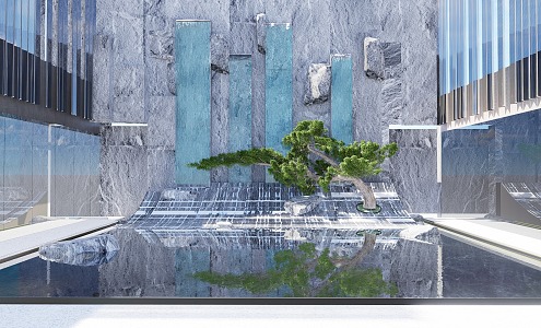 Atrium water feature 3d model