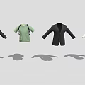 Fashionable Men's Clothing Collection With Black Hoodie Green T Shirt Cardigan And Cap