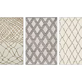 Modern Square Rugs Featuring Geometric Diamond And Net Like Patterns In Neutral Tones 3d model