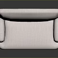 Elegant Light Pink Upholstered Sofa With Armrests And Dark Decorative Legs