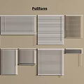 Poliform Window Blinds Collection With Various Modern Styles And Home Design 3d model