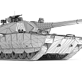 Military Tank Featuring Camouflage Paint Red Star Emblem And Long Gun Barrel