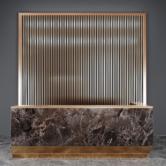 Modern Reception Desk Modern Home Decoration Reception Desk Information Desk Background Wall Table Counter Bar Counter 3d model