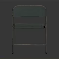 Vintage Turquoise Folding Leisure Chair with Upholstered Seat Metal Frame and Distressed Design