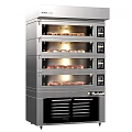 Stainless Steel Kitchen Appliances Featuring Multiple Ovens For Pizza And Bread Baking 3d model