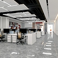 Public office space 3d model