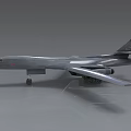 Gray Fighter Jet Military Aircraft Detailed Model With Aerodynamic Design And Landing Gear