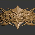 Elegant Golden Decorative Bowl With Intricate Openwork Patterns And Shiny Surface 3d model