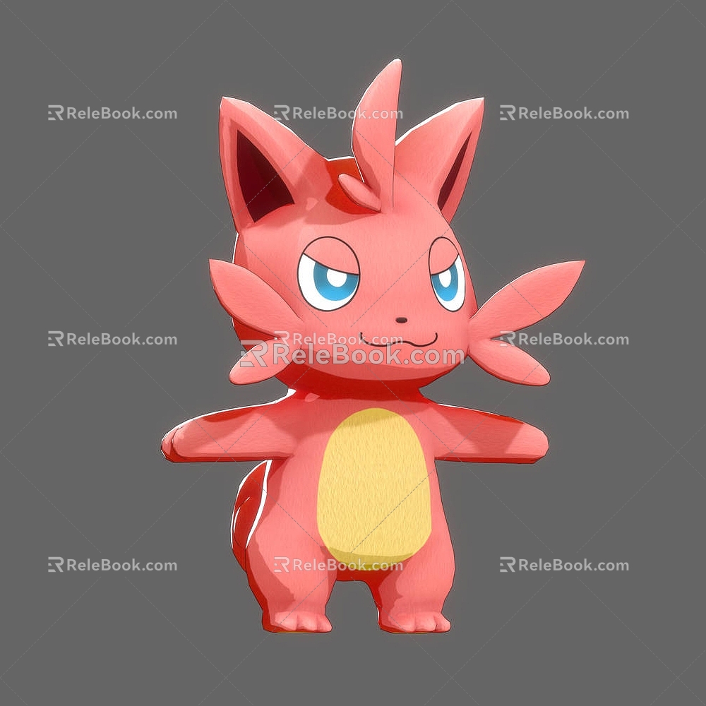 Phantom Beast Parikativa Cartoon Game Kativa Phantom Beast Pariu Cute Monster Phantom Beast Kativa 3d model