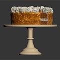 Modern Cake Birthday Cake Chocolate Cake Cream Cake 3d model