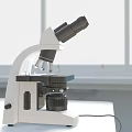modern microscope 3d model