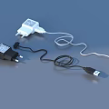 Essential White And Black Chargers With USB Cables For Device Charging