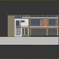 Modern Detached Villa Exterior With Terrace Garage And Garden Area