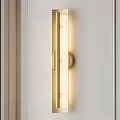 Modern Wall Light With Sleek Linear Design And Metal Frame Warm LED Illumination 3d model