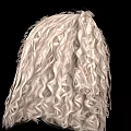 Realistic Human Head Model With Natural Blonde Curly Hair Texture