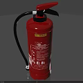 Fire Equipment Red Fire Extinguisher With Black Hose And Instruction Labels