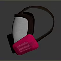 Tactical Military Weapon With Brown Straps White Filter Pink Sides And Black Respirator
