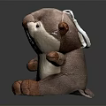 Plush Animal Shaped Children's Furniture Chair With Soft Surface and Brown Paws