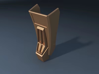 Road Infrastructure 3D Model with Brown Geometric Structure for Traffic Use 3d model
