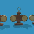 Vintage Table Clocks With Wooden Base And Various Retro Design Dials