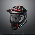 Stylish SUOMY Motorcycle Helmet With Colorful Patterns And Star Design