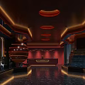 Luxurious SPA Sauna Reception Area With Ambient Lighting