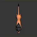 Stylized Cartoon Lion 3D Character Model With Orange Body Black Mane And Green Eyes