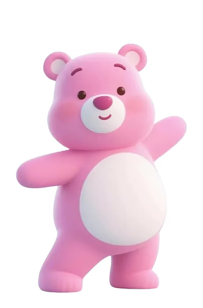Pink Bear 3d model Pink Bear 3d model