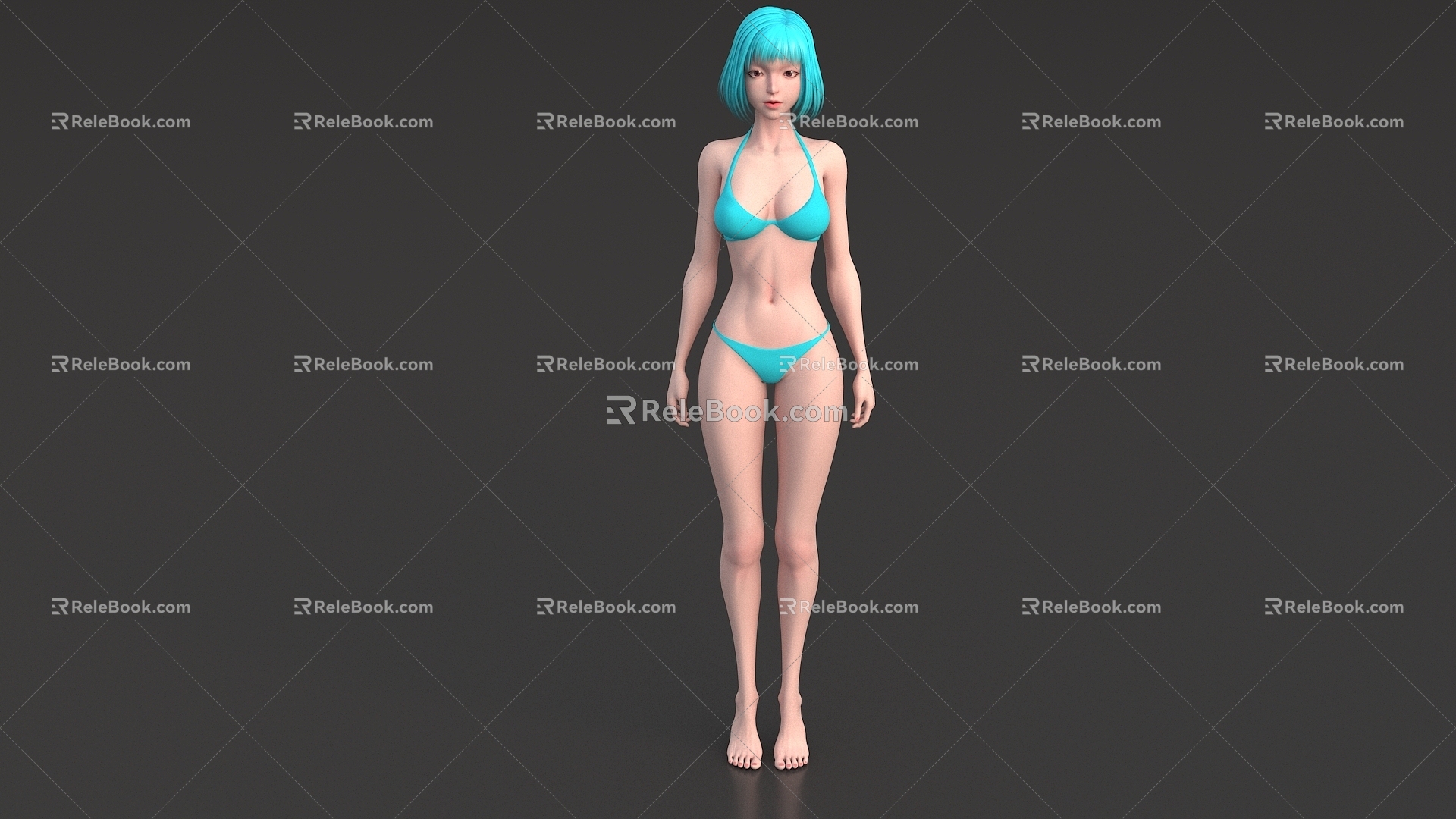 Girl Naked Mold Naked Mold Female Human Body Female Cartoon Girl Game Character Cartoon Character Cute Girl Cute Secondary Video Level Super Realistic High Precision 3d model