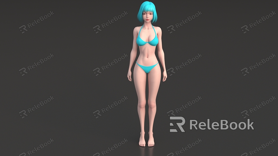 Girl Naked Mold Naked Mold Female Human Body Female Cartoon Girl Game Character Cartoon Character Cute Girl Cute Secondary Video Level Super Realistic High Precision model