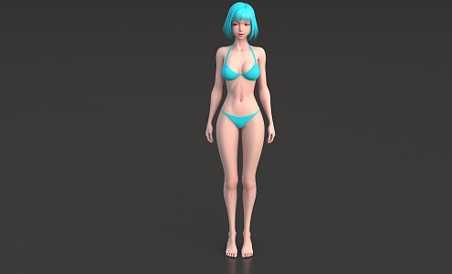 Girl Naked Mold Naked Mold Female Human Body Female Cartoon Girl Game Character Cartoon Character Cute Girl Cute Secondary Video Level Super Realistic High Precision 3d model