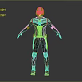 Superhero Character In Red Black Suit With Silver Helmet Biological Design