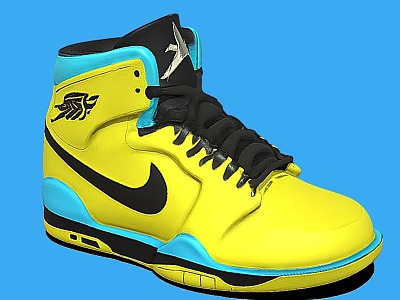 Shoes sneaker Leather Shoes High-top Nike Jordan 3d model