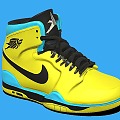 Shoes sneaker Leather Shoes High-top Nike Jordan 3d model