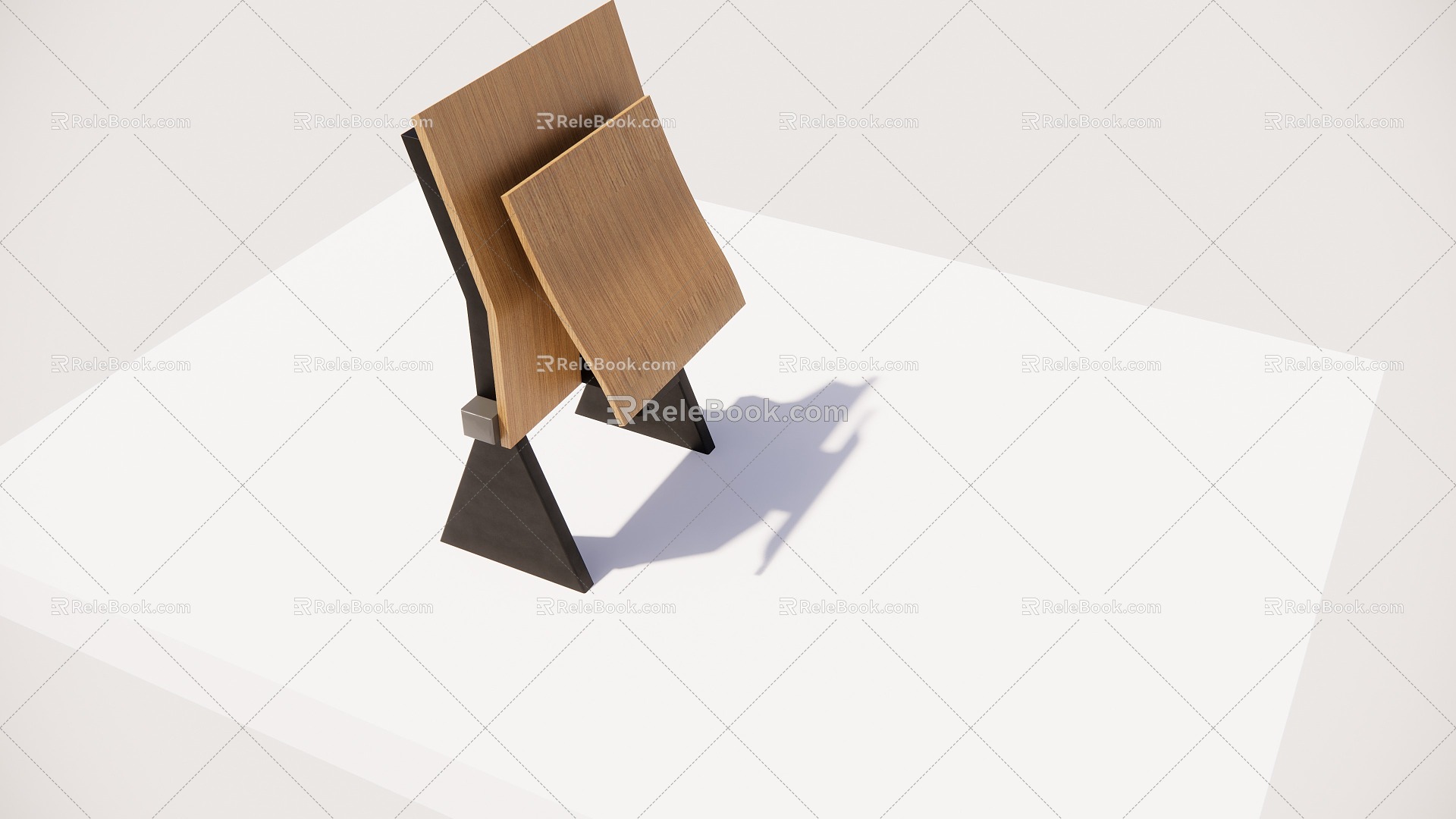 Ladder classroom folding chair 3d model