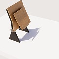 Ladder classroom folding chair 3d model