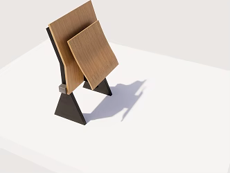 Ladder classroom folding chair 3d model
