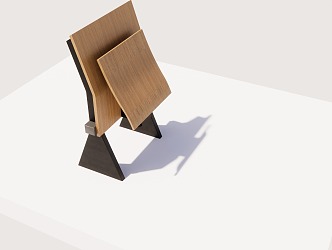 Ladder classroom folding chair 3d model