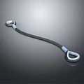 High Strength Braided Cable Equipment with Durable Stainless Steel Loop Ends for Lifting Tasks 3d model
