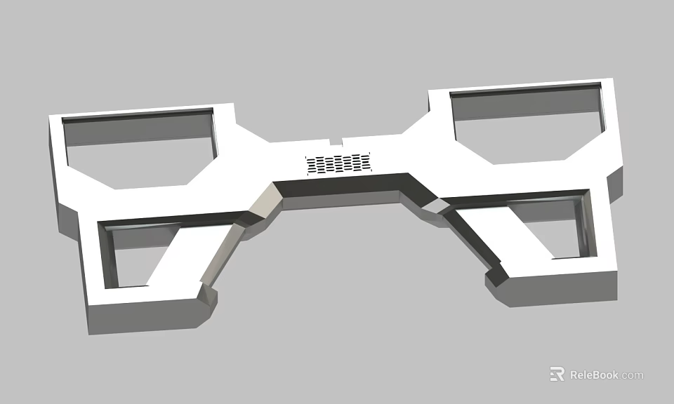 Other Geometric 3D Model With Rectangular Openings And Industrial Design Structure 3d model 