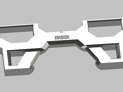 Other Geometric 3D Model With Rectangular Openings And Industrial Design Structure 3d model